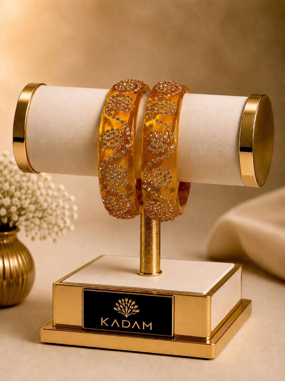 Crystal Clear  Yellow Bangles