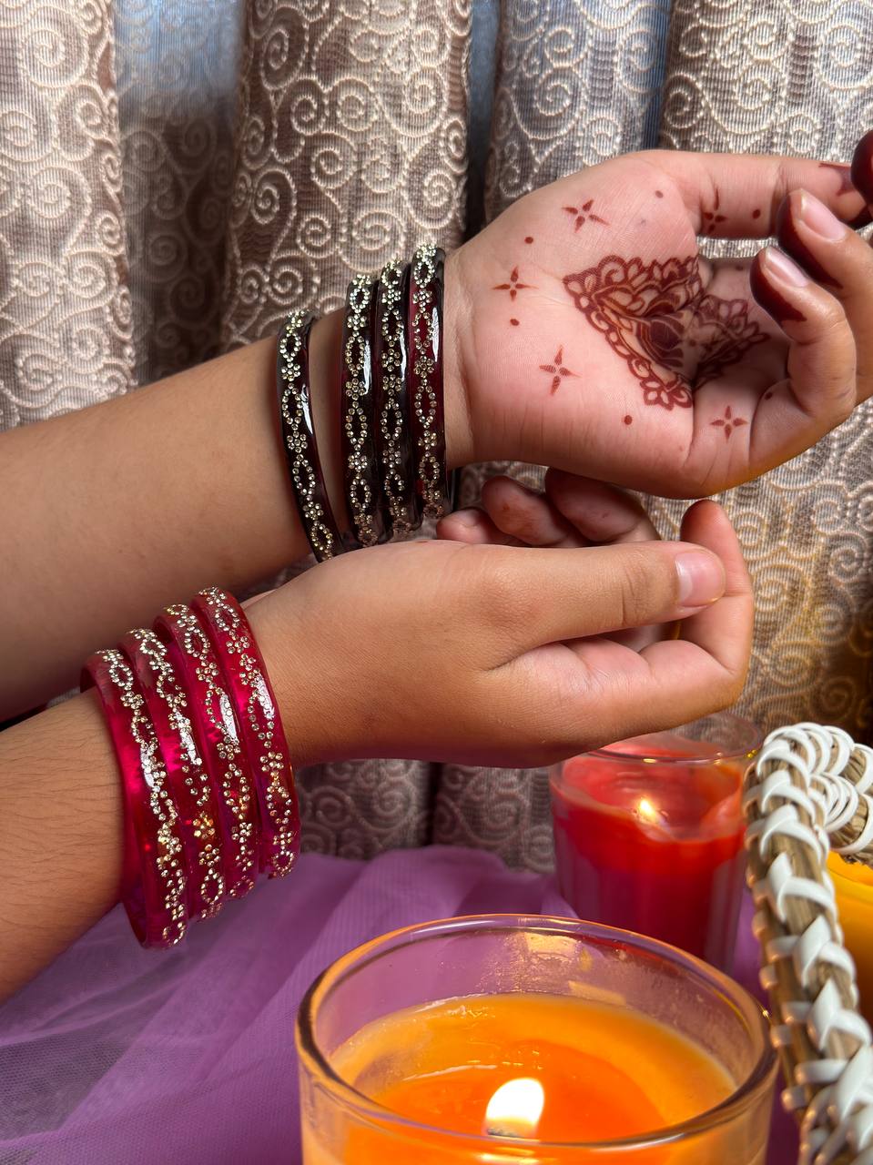 Ruby Stone Bangles