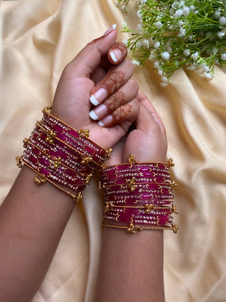 Kashmiri Dadima Ruby Royale Bangles