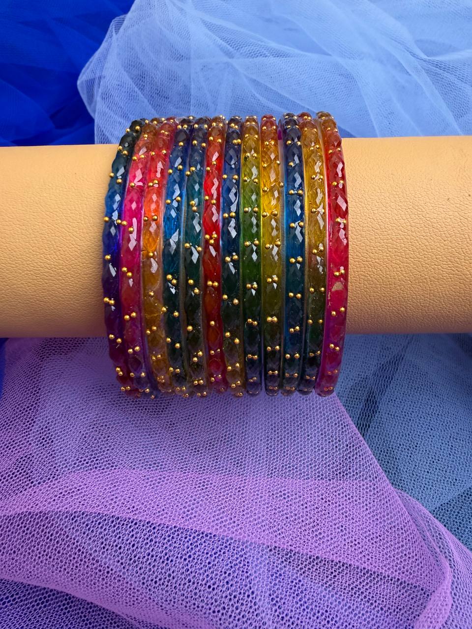 Kashmiri raindrop multicolor bangles