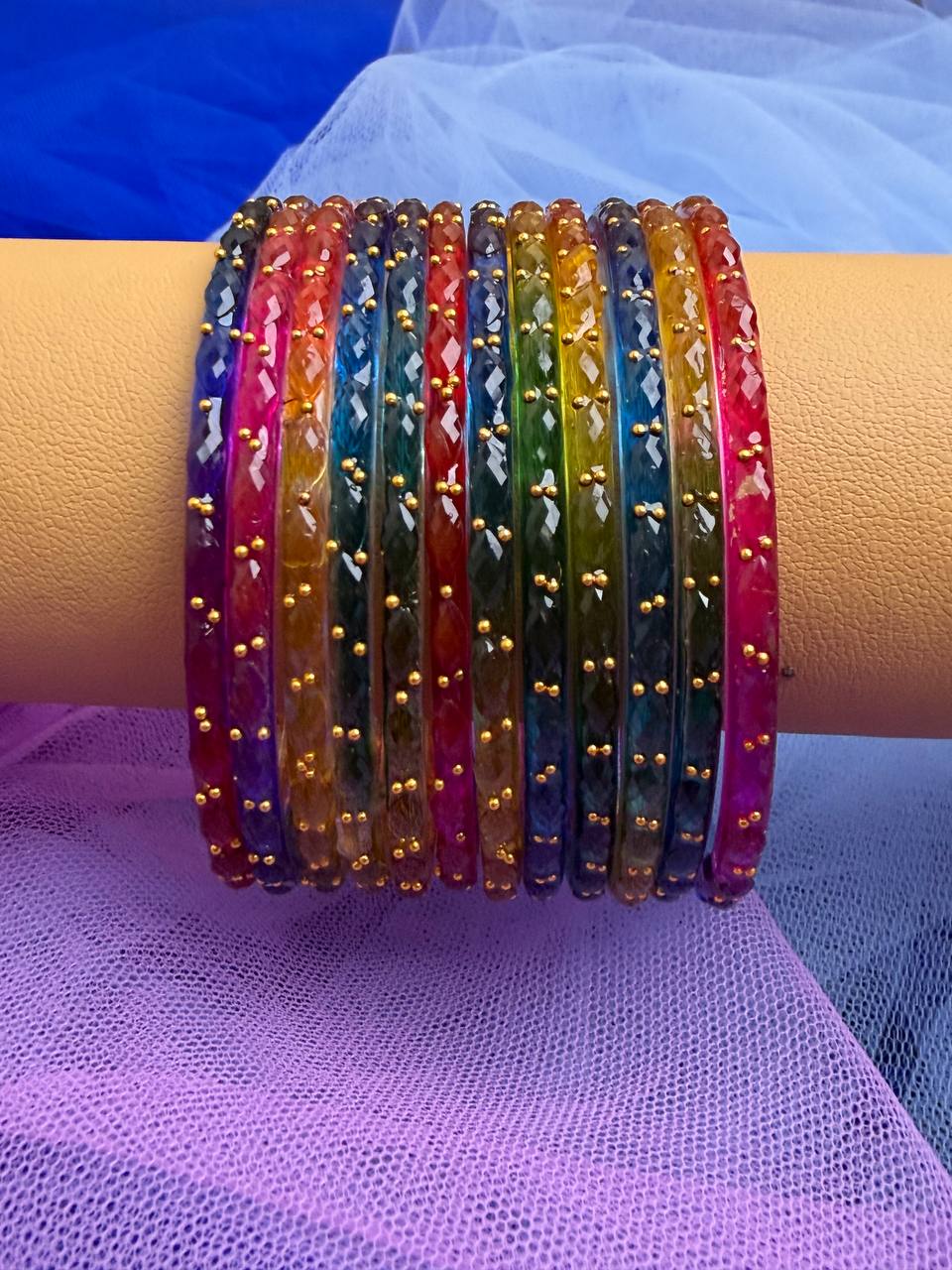 Kashmiri raindrop multicolor bangles