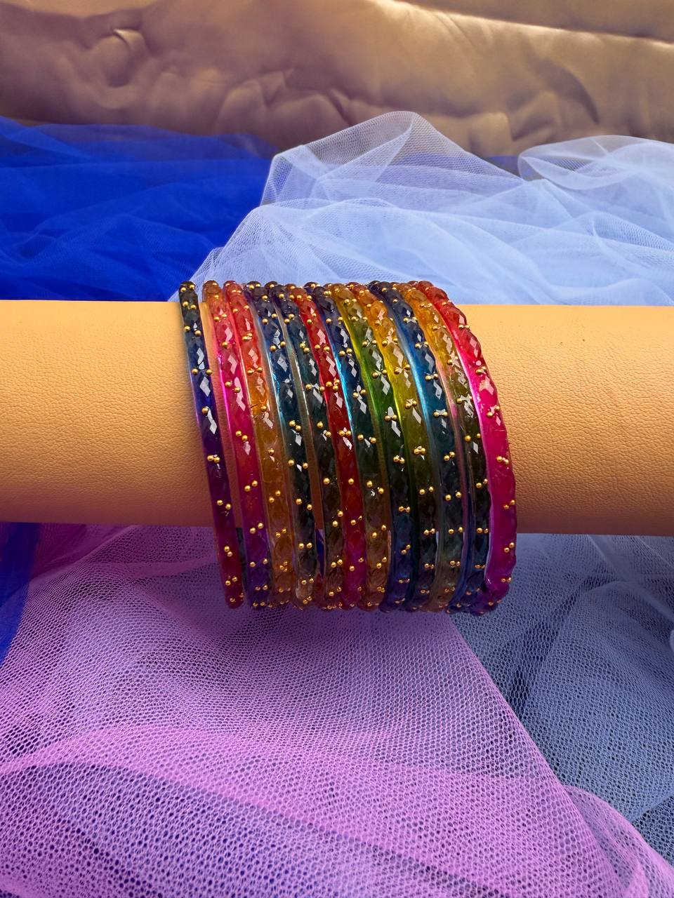 Kashmiri raindrop multicolor bangles