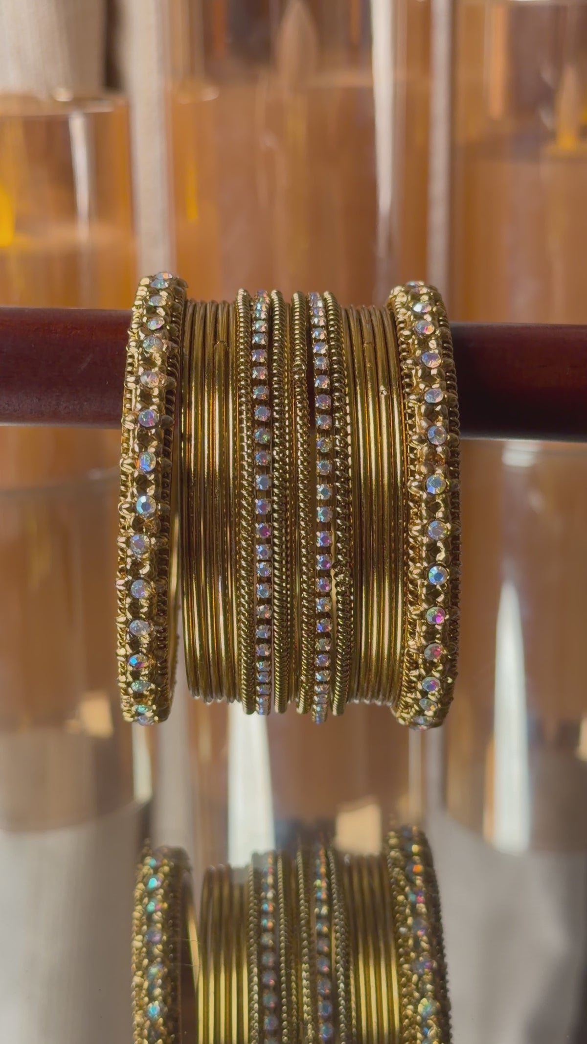 Aurora Metal Antique Gold Luxe Bangle