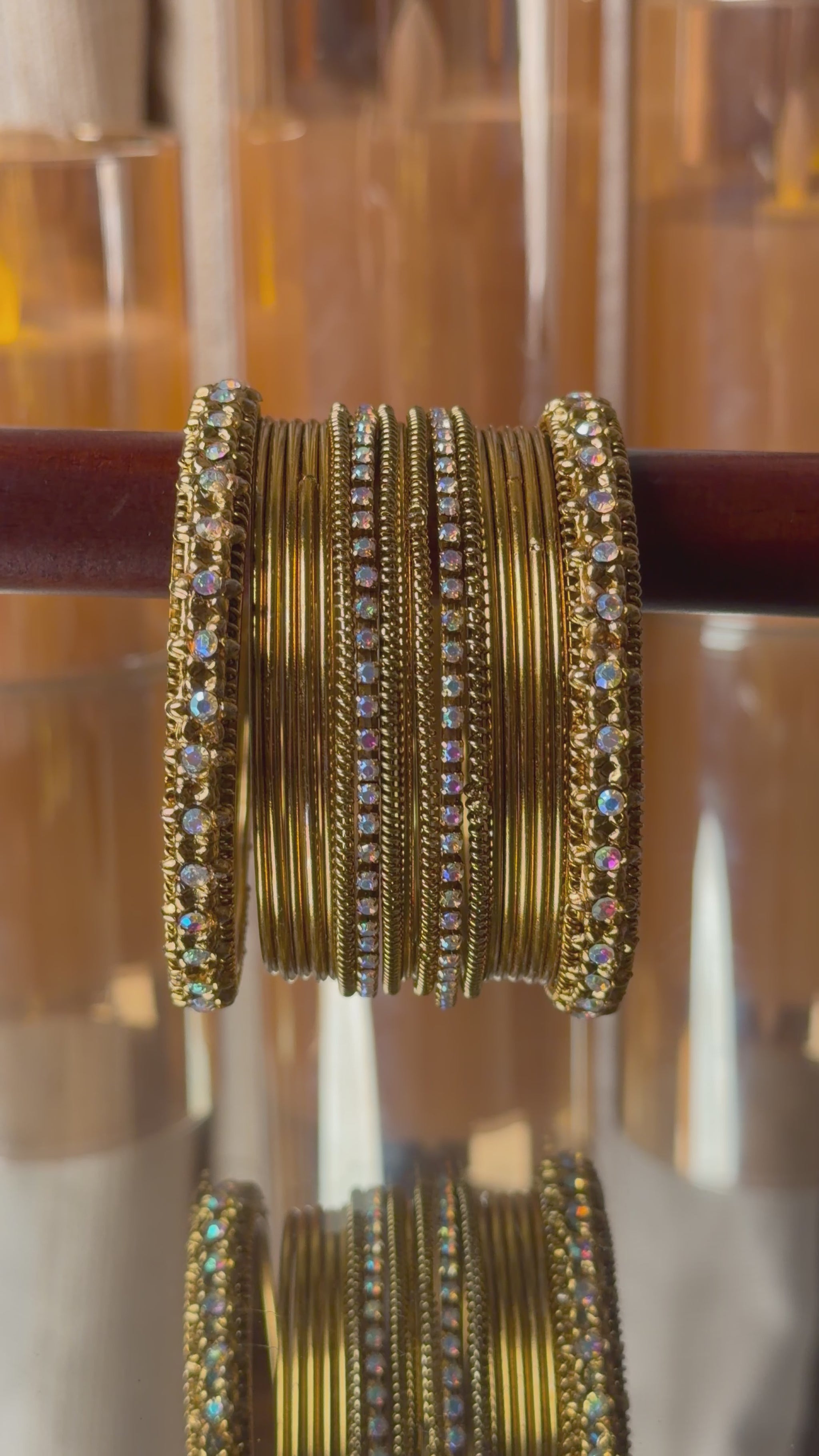 Aurora Metal Antique Gold Luxe Bangle