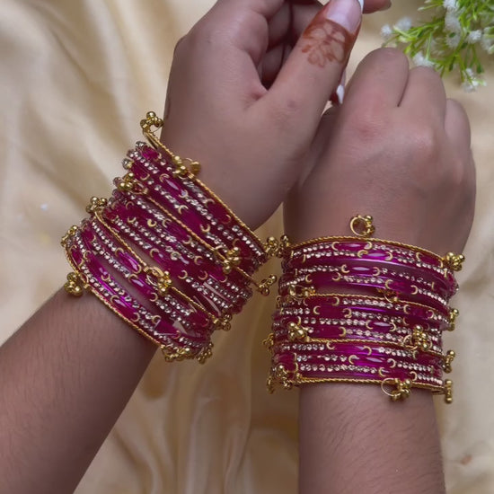 Kashmiri Dadima Ruby Royale Bangles