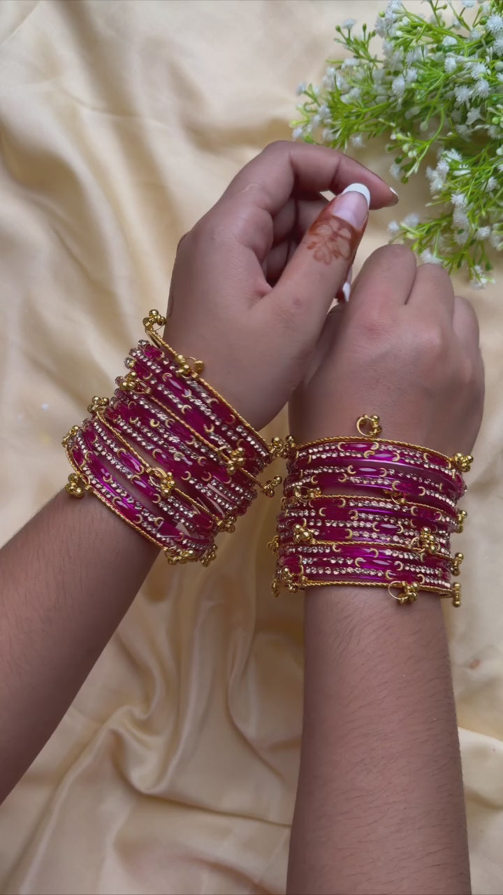 Kashmiri Dadima Ruby Royale Bangles