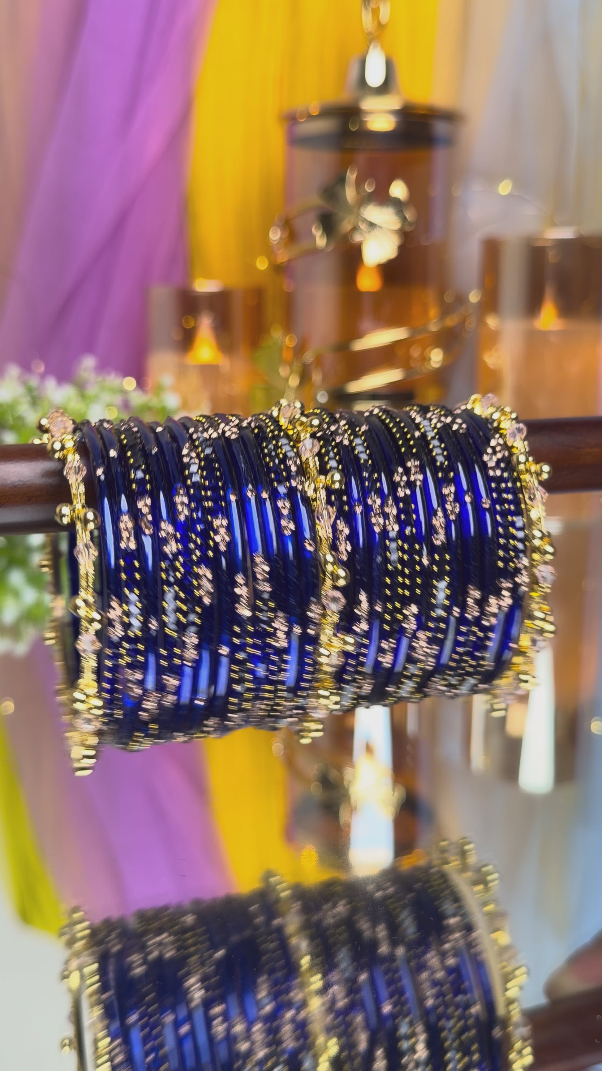 Kashmiri Deep Royal Blue Bangles.