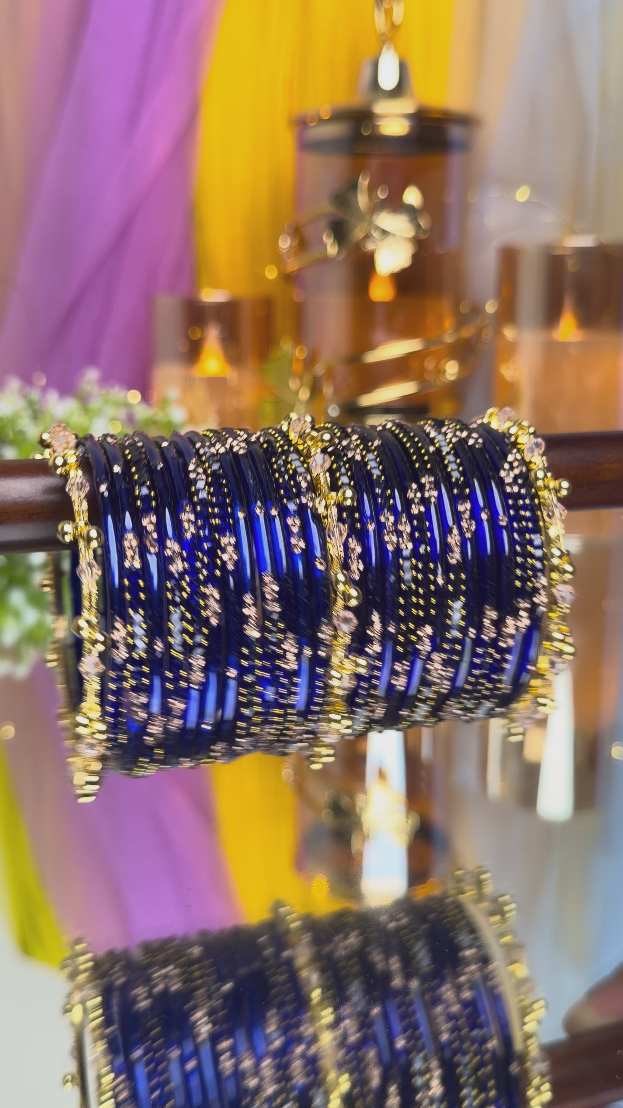 Kashmiri Deep Royal Blue Bangles.